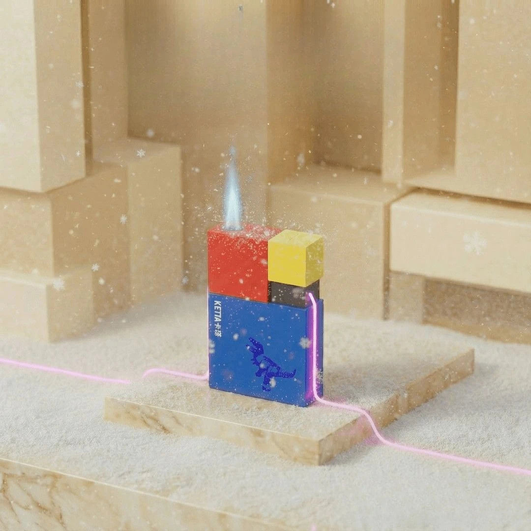 Windproof Square Brick Inflatable Lighter | Men's Gift