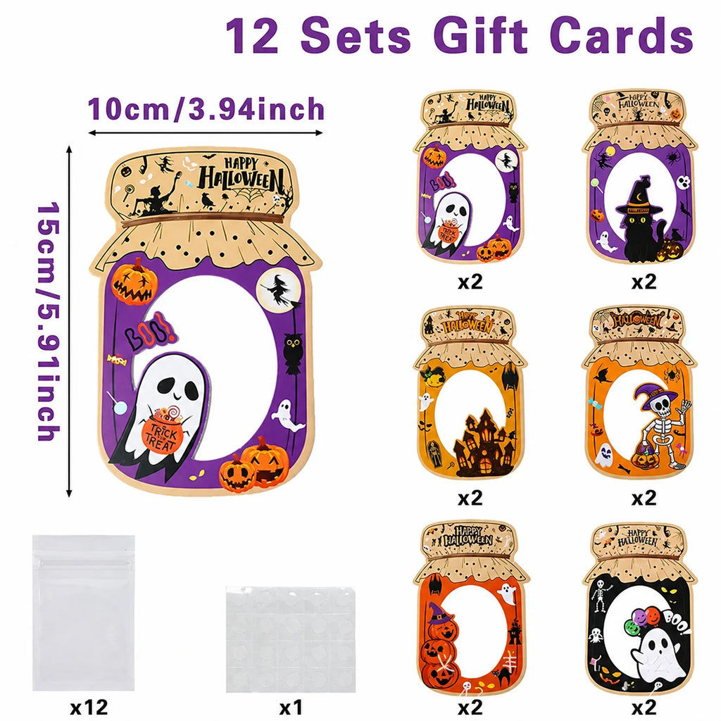 Halloween DIY Jar Candy Bags 12-Pack | Trick or Treat Bags