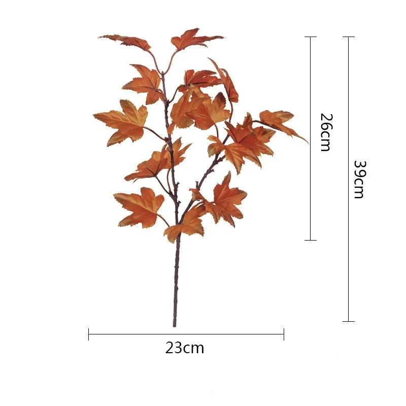 Autumn Artificial Maple Leaf Branch – Fall & Holiday Decor