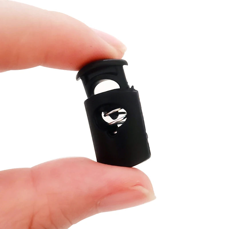 Plastic Black Cord Lock Spring Stopper – Drawstring Locks
