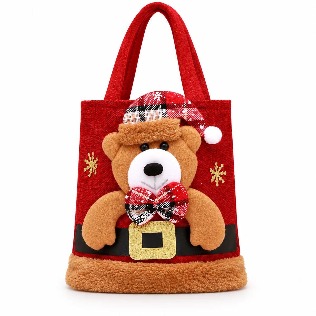 4-Pack Reusable Christmas Gift Tote Bags – Holiday Set