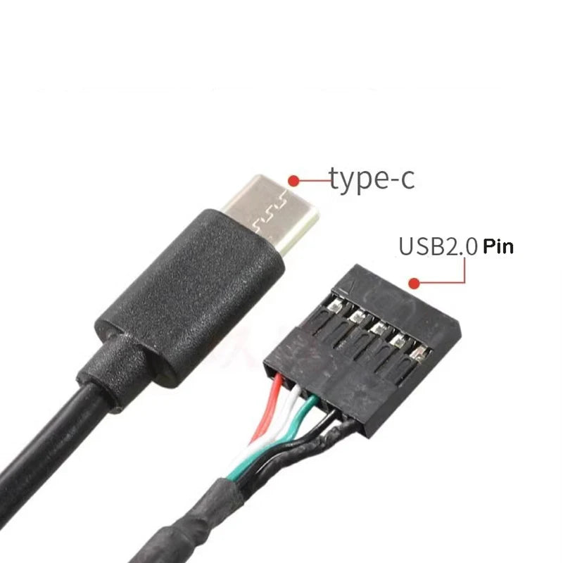 USB-C to 9-Pin Motherboard Power Cable 50cm | Data & Charge