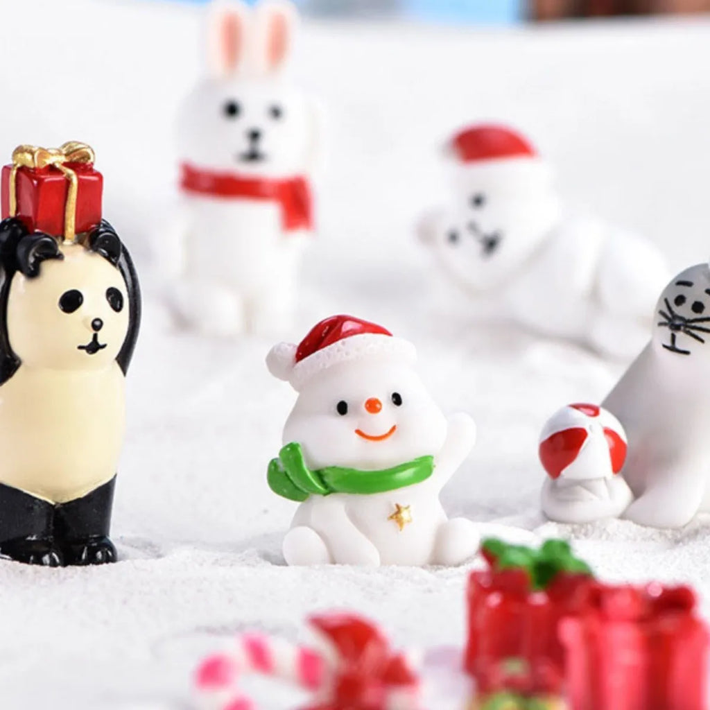 Mini Resin Christmas Figurine – Santa, Snowman & Sea Lion