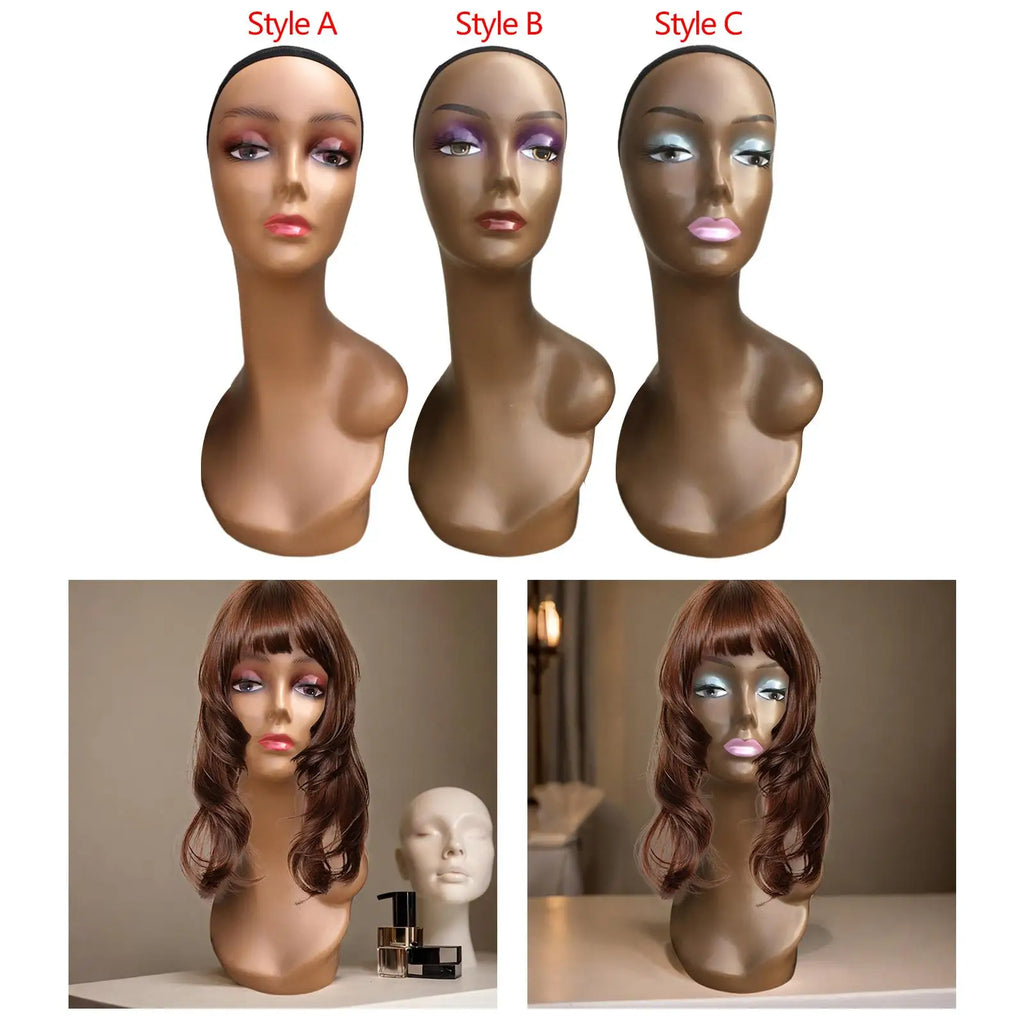 Female Mannequin Head with Shoulders 48cm – Wig & Display