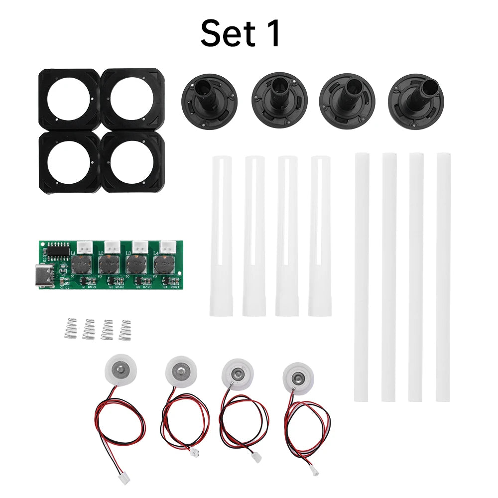 DC5V Quad-Spray Ultrasonic Atomiser Module DIY Kit Type-C