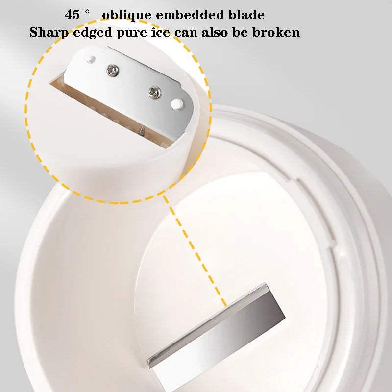 Manual Shaved Ice Machine – Hand Crank Ice Crusher with Molds
