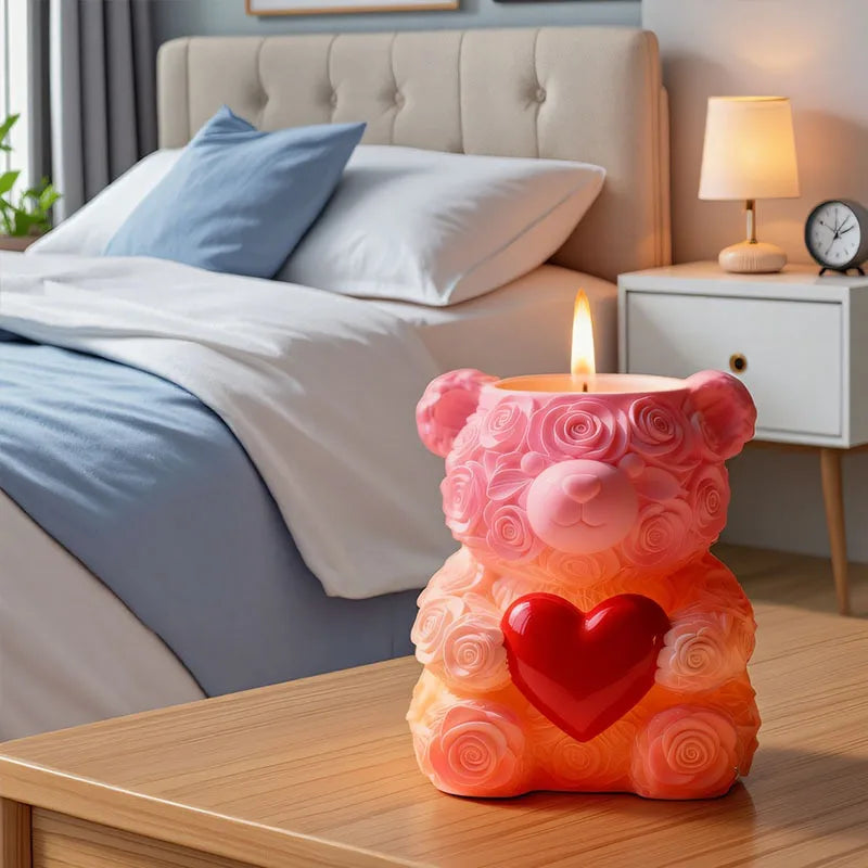 Love Bear Silicone Mold – Candle Cup, Flower Pot & Gypsum