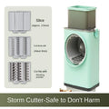 Hand Crank Vegetable Cutter – 3-Blade Slicer & Shredder