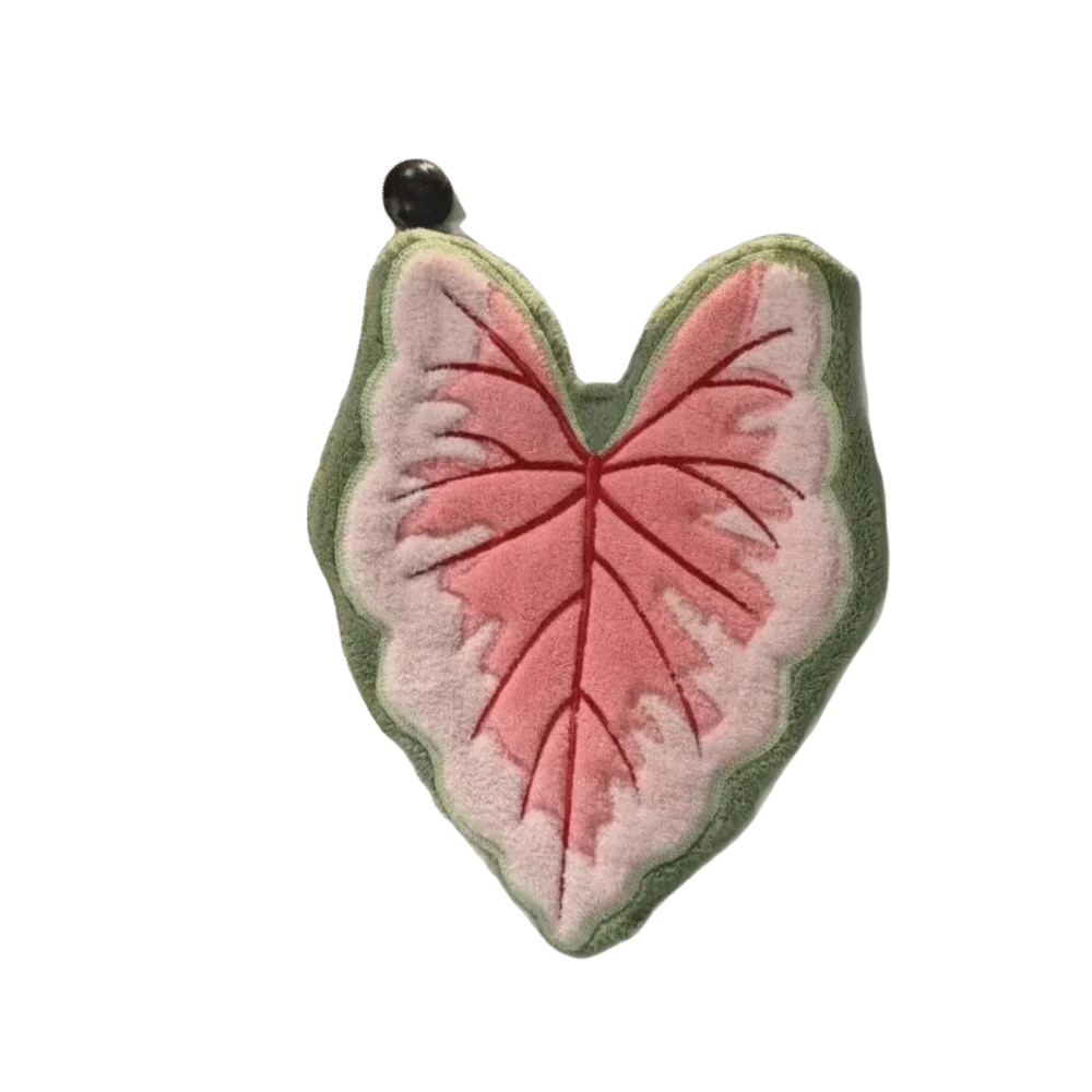 Cartoon Leaf Coral Velvet Hand Towel – Kitchen & Bathroom