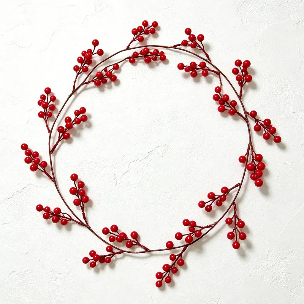 190cm Red Berry String Pendant – Christmas Tree & Party Decor