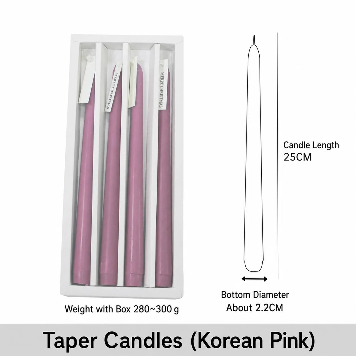 Handcrafted Scented Taper Candles 4-Pack | Holiday & Home Décor