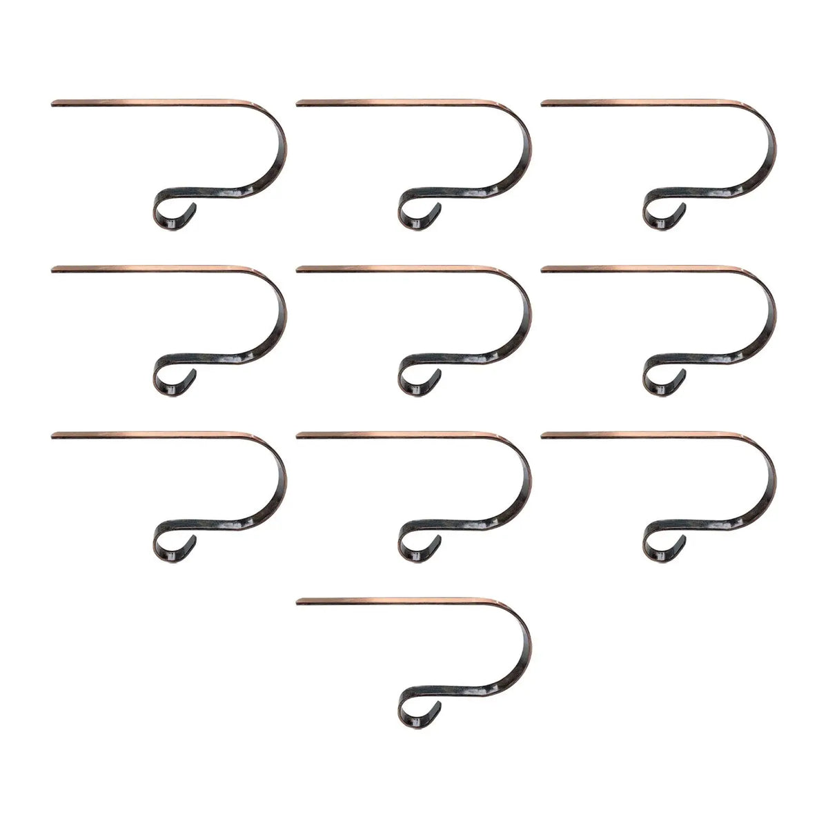 Metal Christmas Stocking Hangers for Mantel – 10 Pack Hooks