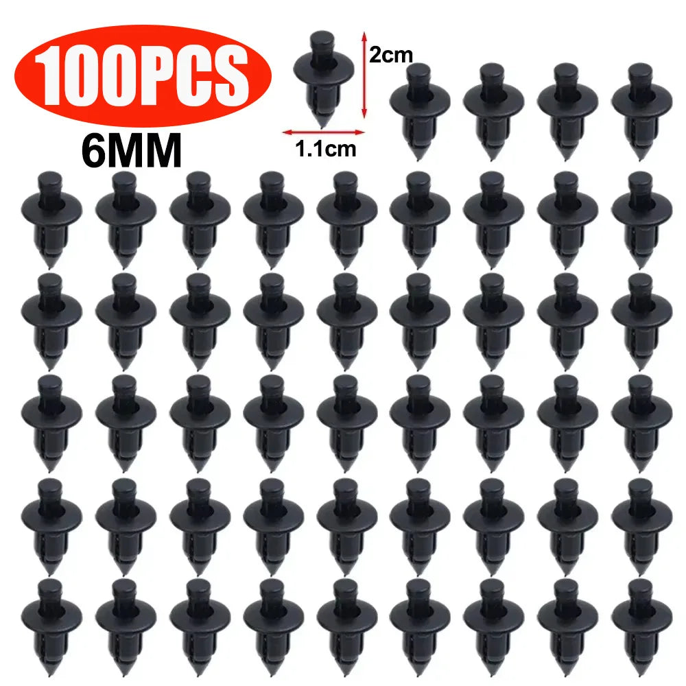 U-Type Bumper Splash Shield Clips 6/7/8mm – 50/100 PCS