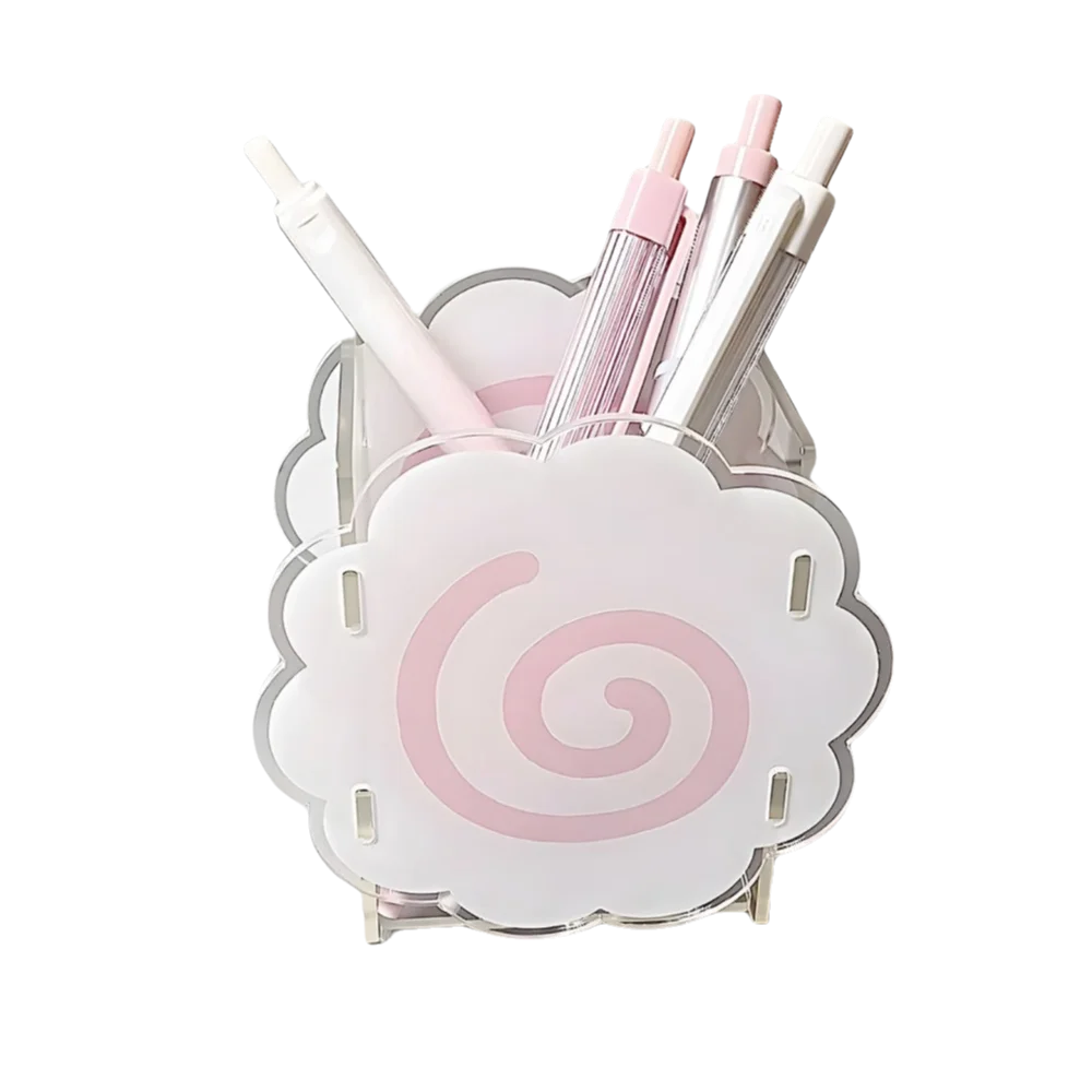 Acrylic Pen Holder – Cute Desktop Organizer for Home & Office