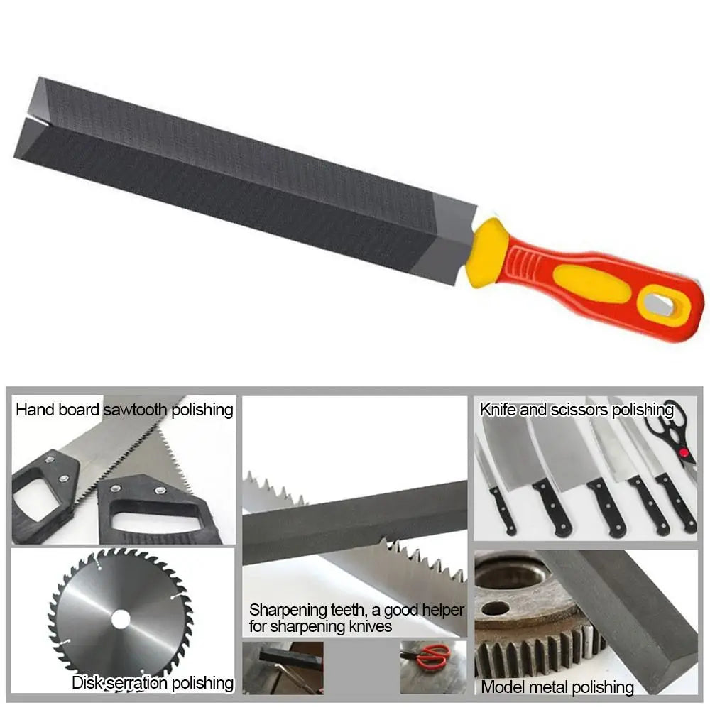 Diamond-Shaped Steel File – Hand Saw Sharpener & Wood Rasp