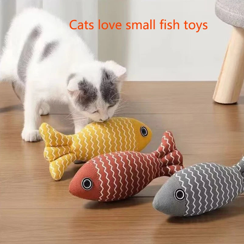 Linen Simulation Fish Cat Toy – Teeth Grinding & Boredom Buster