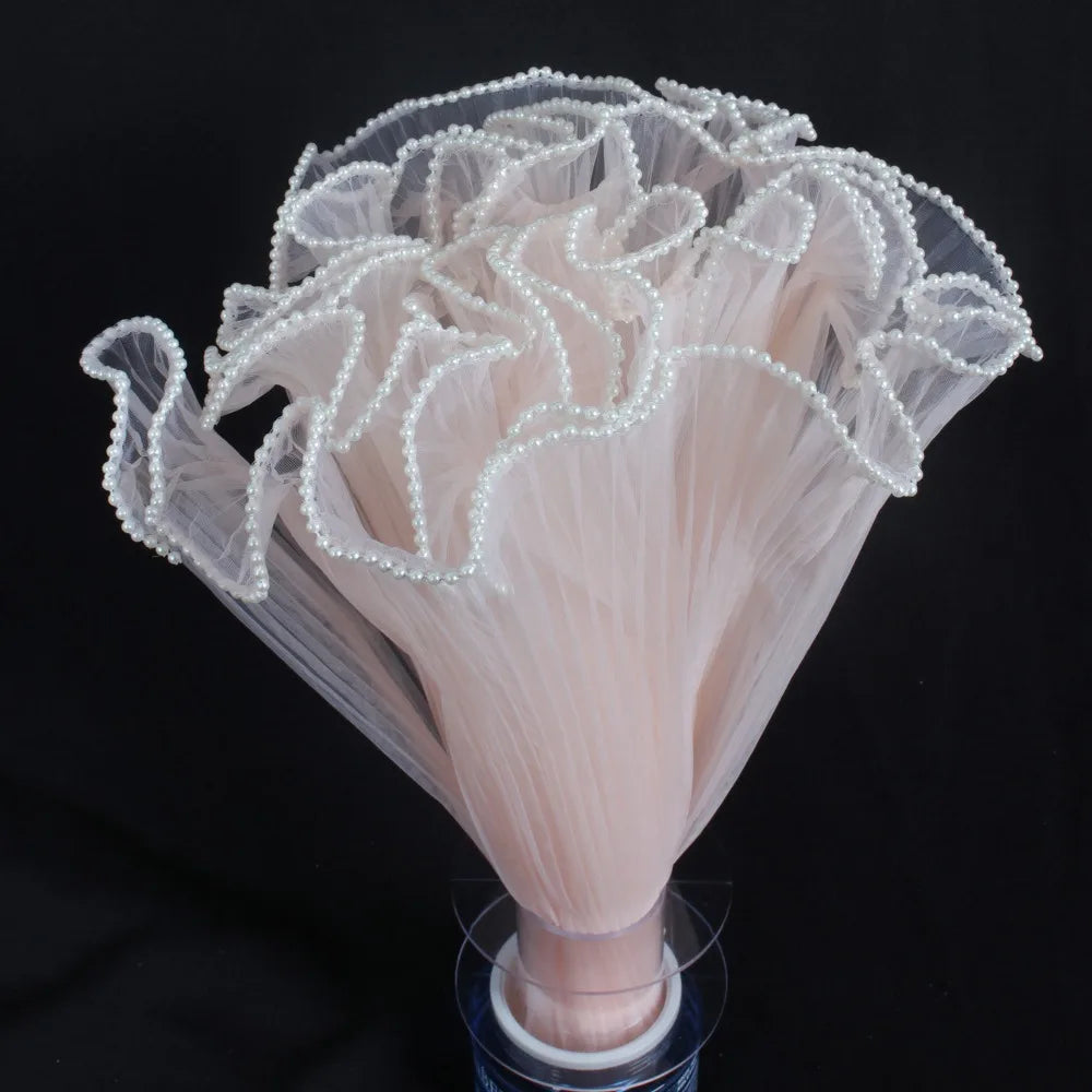 Pearl Lace Mesh Flower Wrapping Roll 28cm x 4 Yards