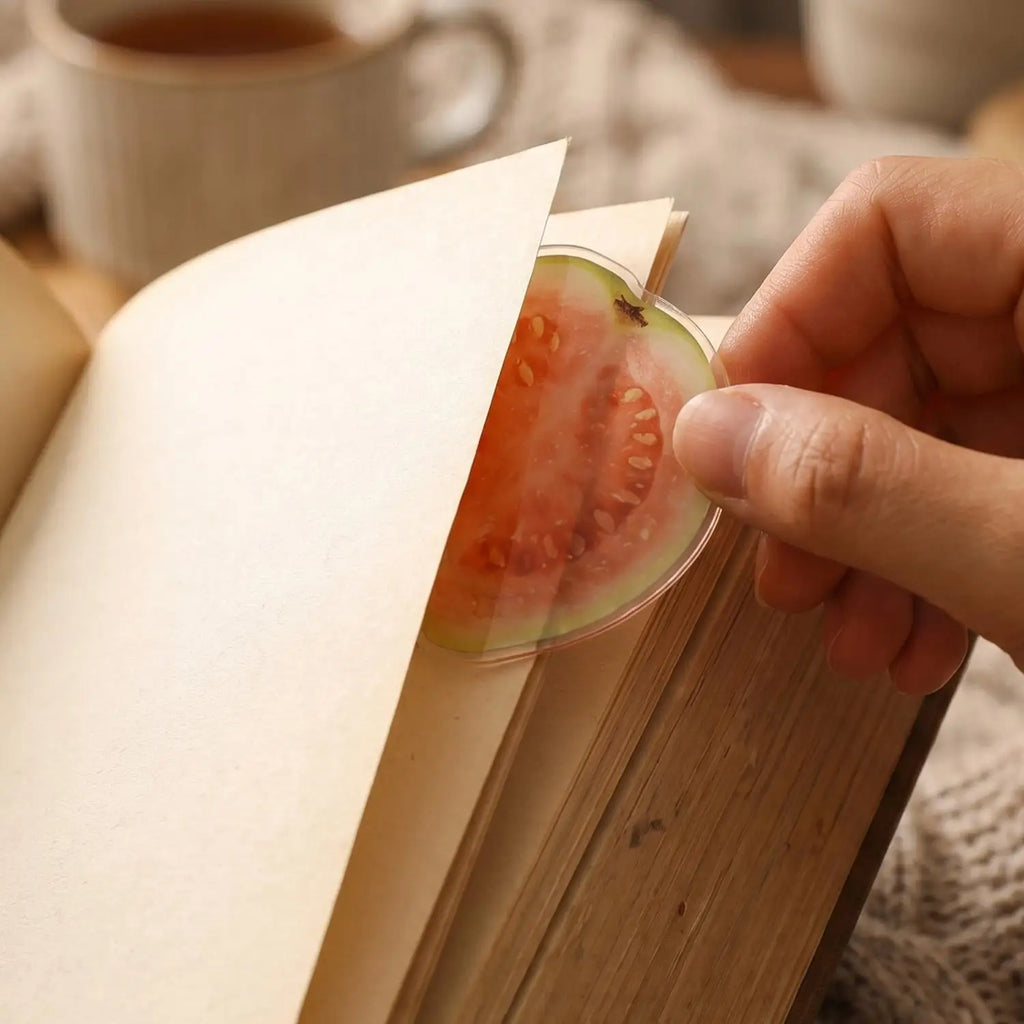 Acrylic Fruit Bookmarks Set – 7 Translucent Designs