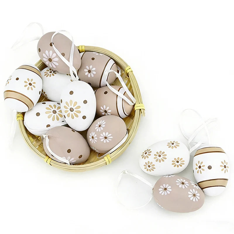 12-Pack Decorative Easter Eggs 4x6cm – Holiday Décor & Gifts