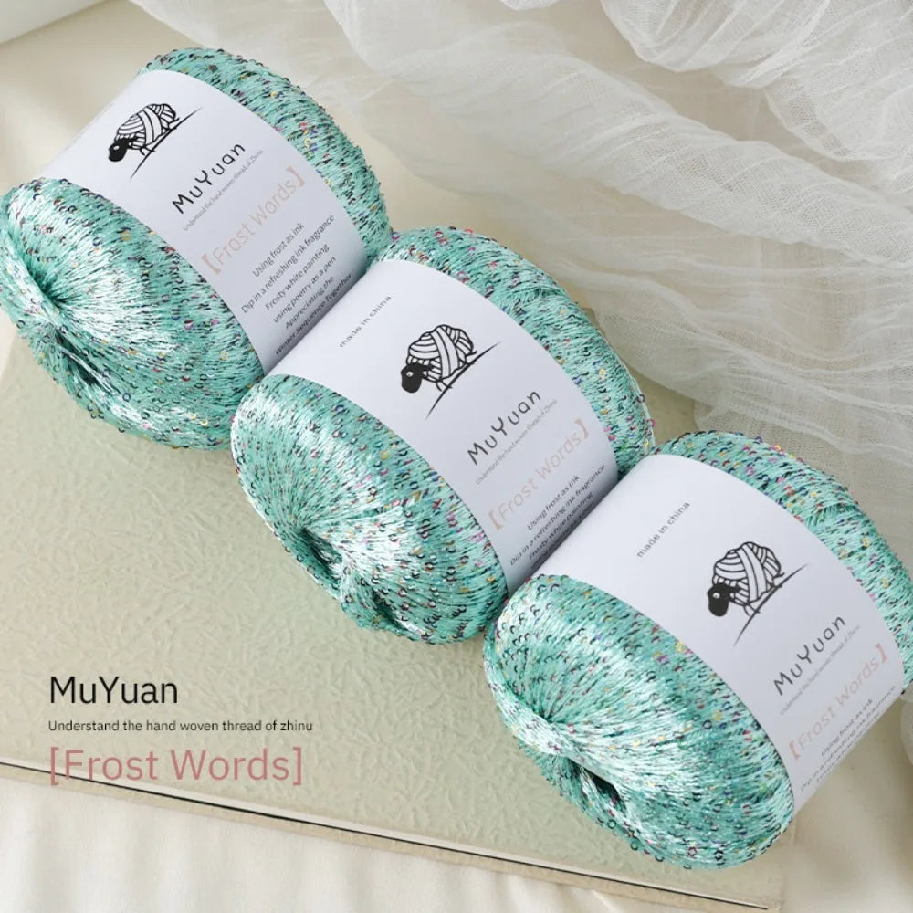 Sequin Crochet Thread 50g – Nylon DIY Craft Yarn
