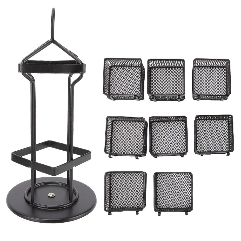 2-Tier Rotating Tea Bag Organizer – 8 Baskets, 96 Capacity