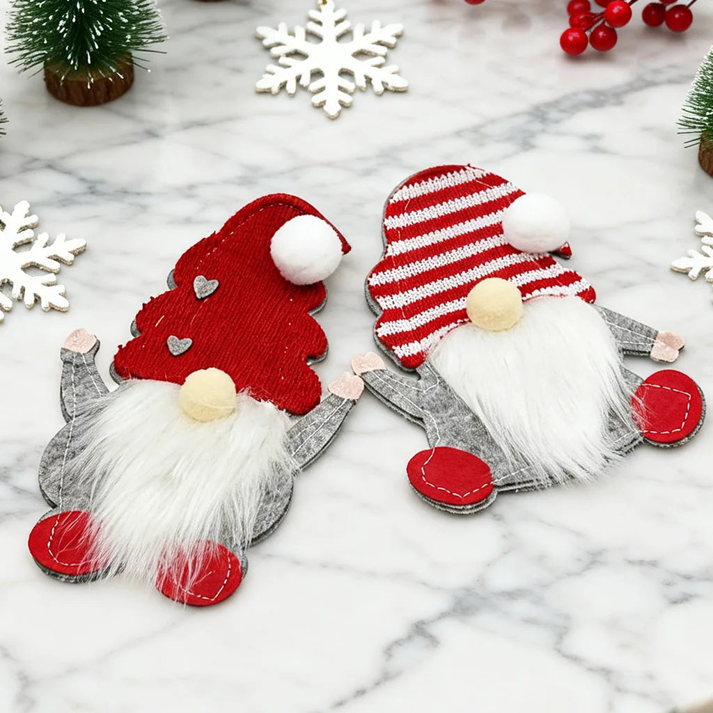 Christmas Faceless Doll Cutlery Cover | Holiday Table Décor