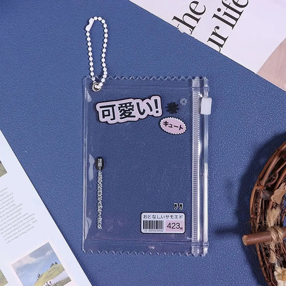 Transparent PVC Badge Card Sleeve Candy Bag Holder – 3 Inch