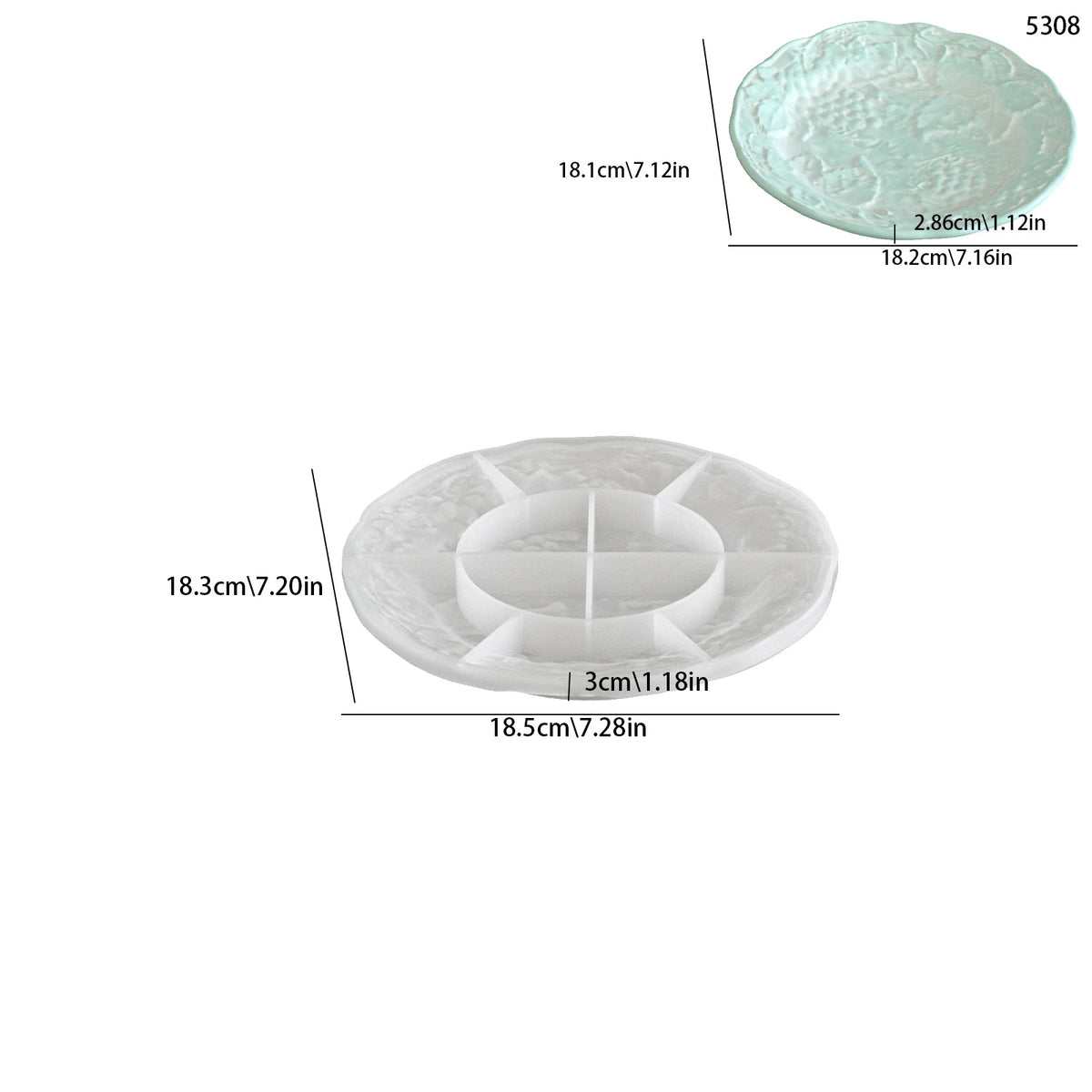 Round Strawberry Angel Pattern Tray Silicone Mold – DIY Craft