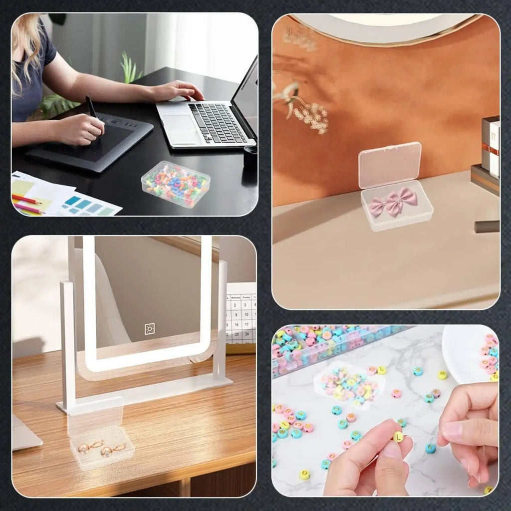Clear Lid Plastic Storage Box – Business Cards & Nail Art 2-Pack