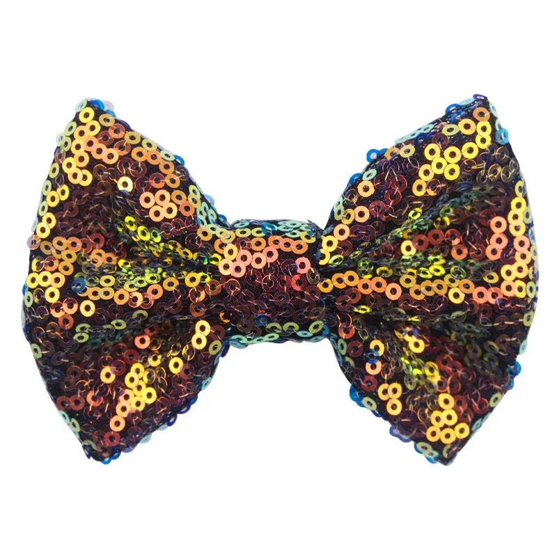 5-Pack Glitter Sequin Hair Bows – DIY Girls Hair Accessories