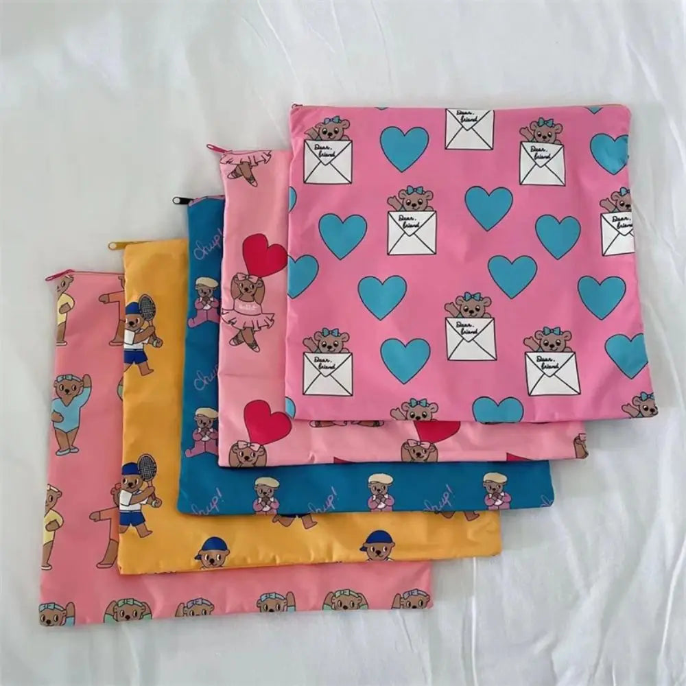 Kawaii Bear Makeup Bag – Large Oxford Toiletry Pouch