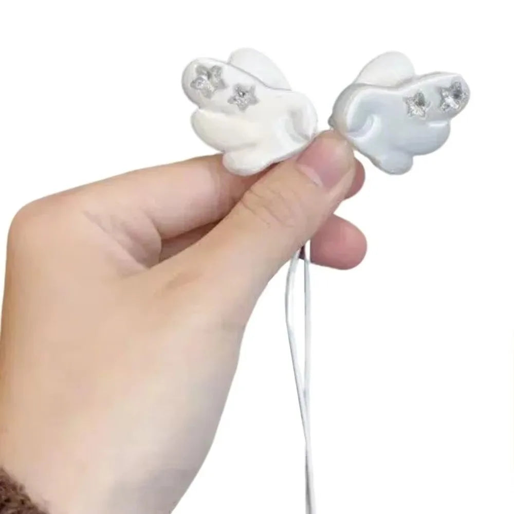 Angel Wing 3D Earbud Ornament – Y2K Star Gem Clip-On Decoration