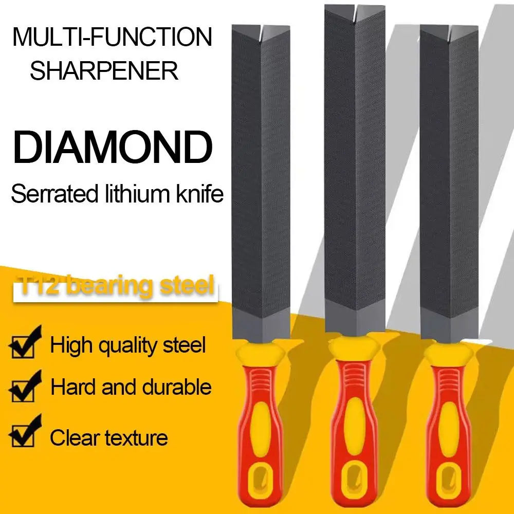 Diamond-Shaped Steel File – Hand Saw Sharpener & Wood Rasp