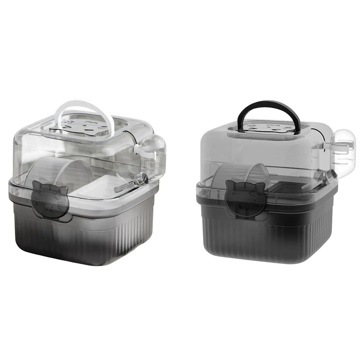 Portable Hamster Carrier Cage with Water Bottle & Wheel