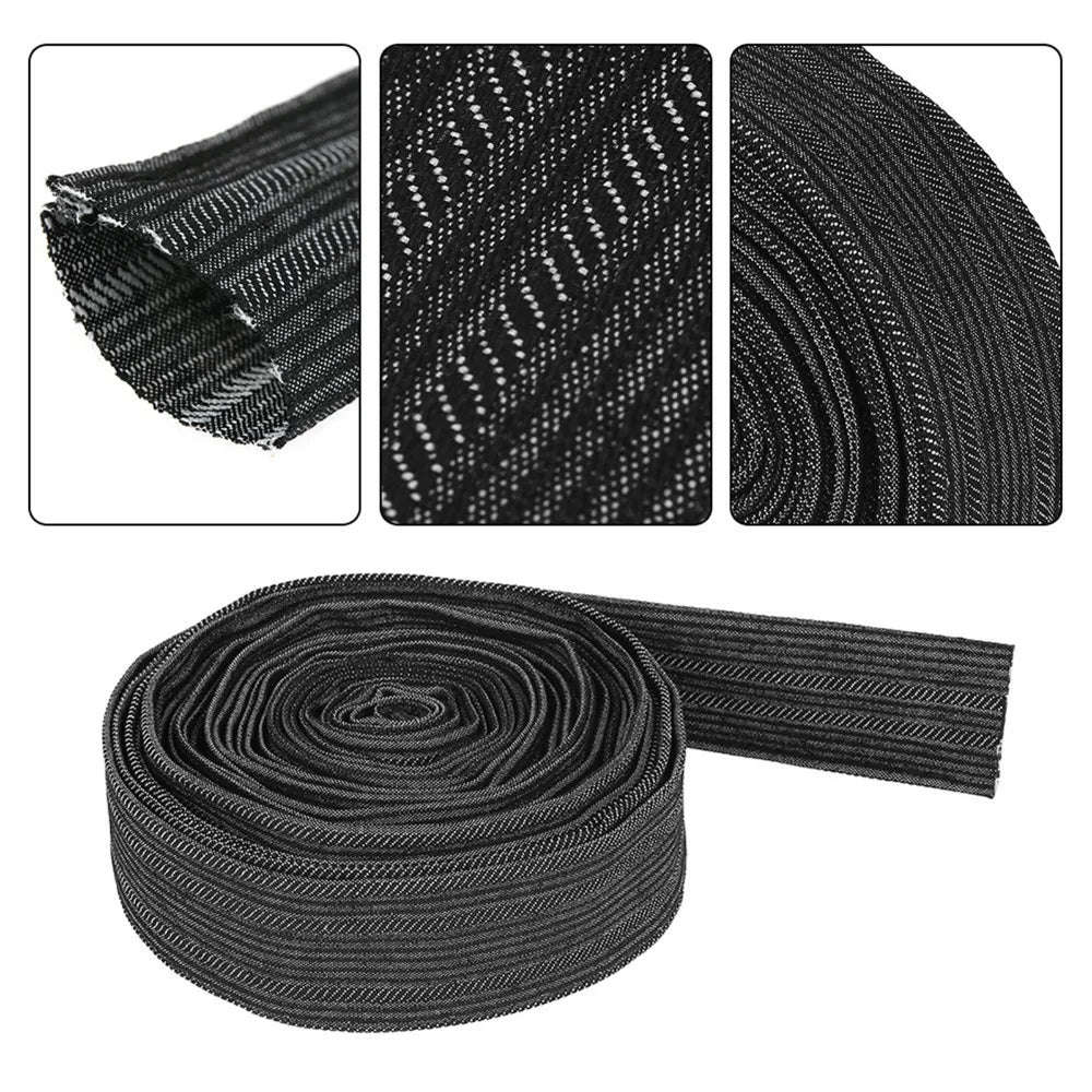 Nylon Protective Sleeve 7.5m | Cable & Hose Cover – Black