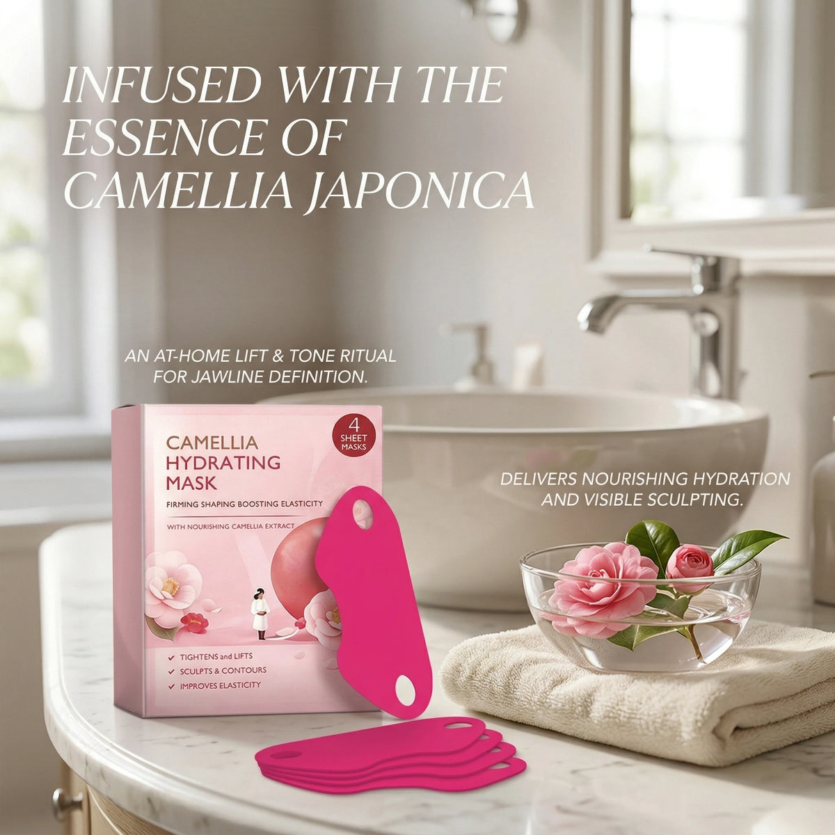 Camellia Hydrating Jawline Firming Mask | V-Shape Face Lift