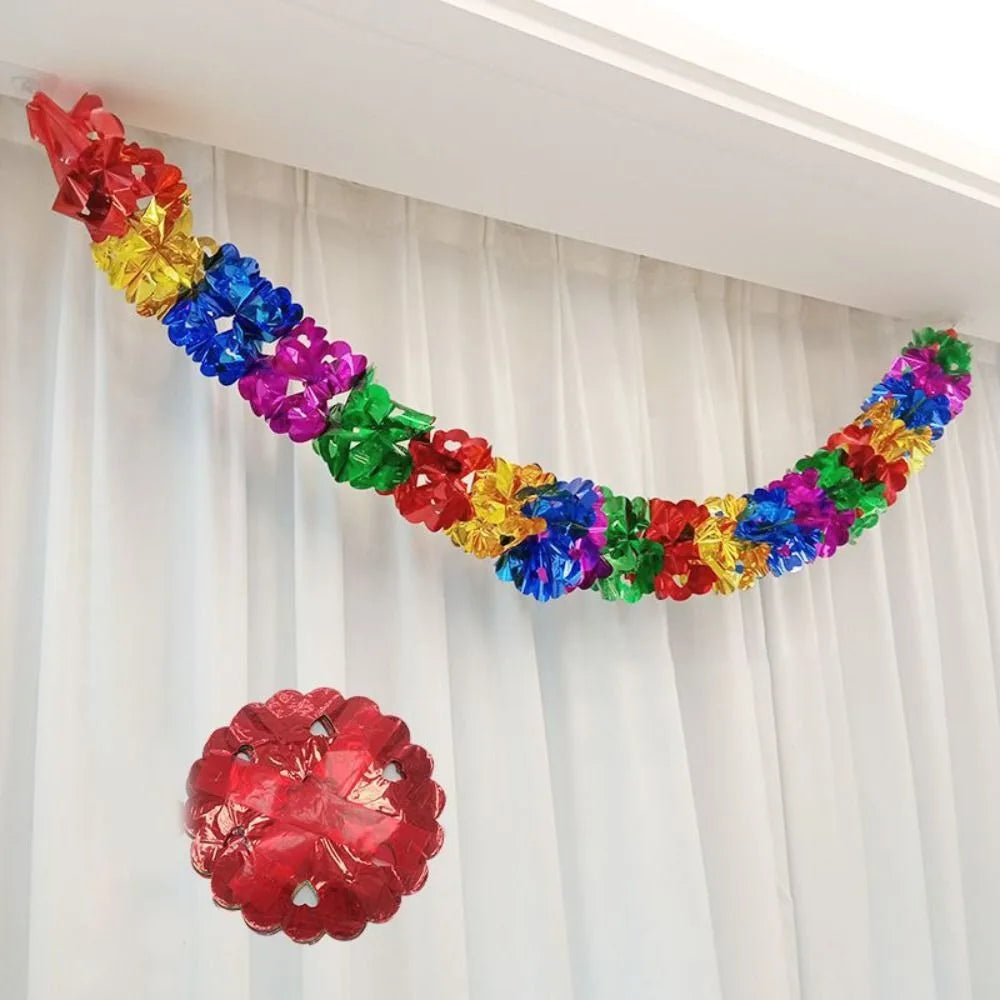 Metallic Foil Garland Christmas Ceiling Hanging Decoration