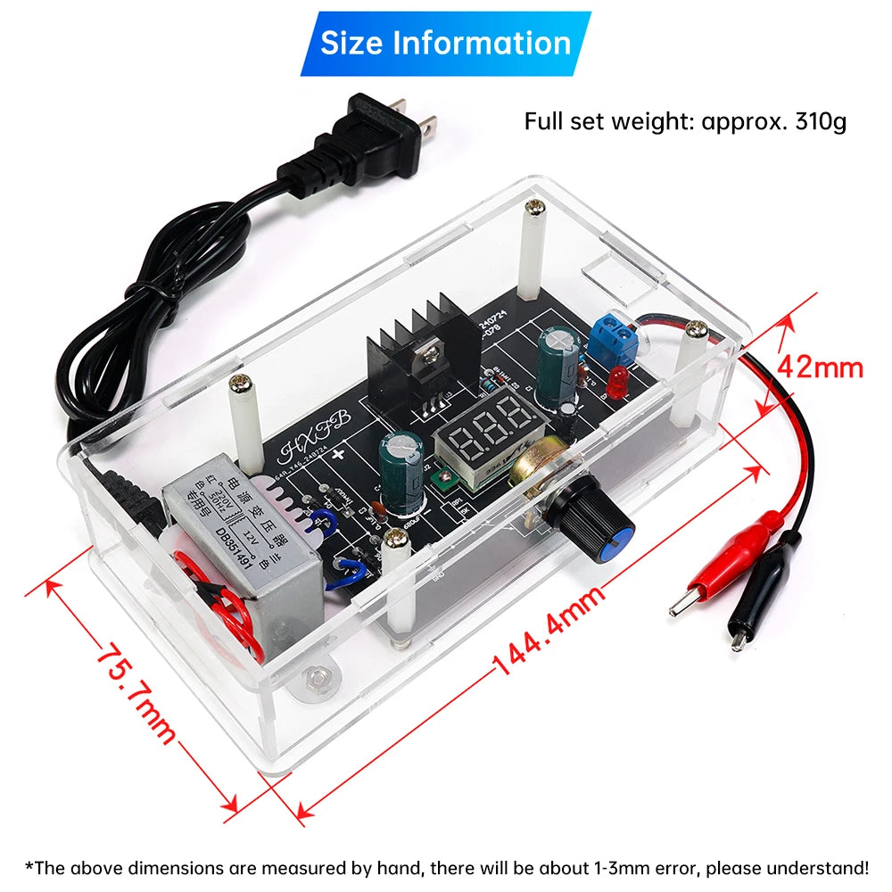LM317 Adjustable DC Power Supply DIY Soldering Kit – 1.25–12V