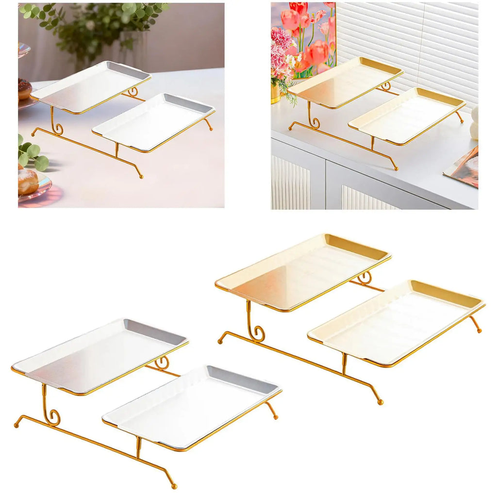 Stainless Steel Multi-Layer Fruit & Snack Display Tray