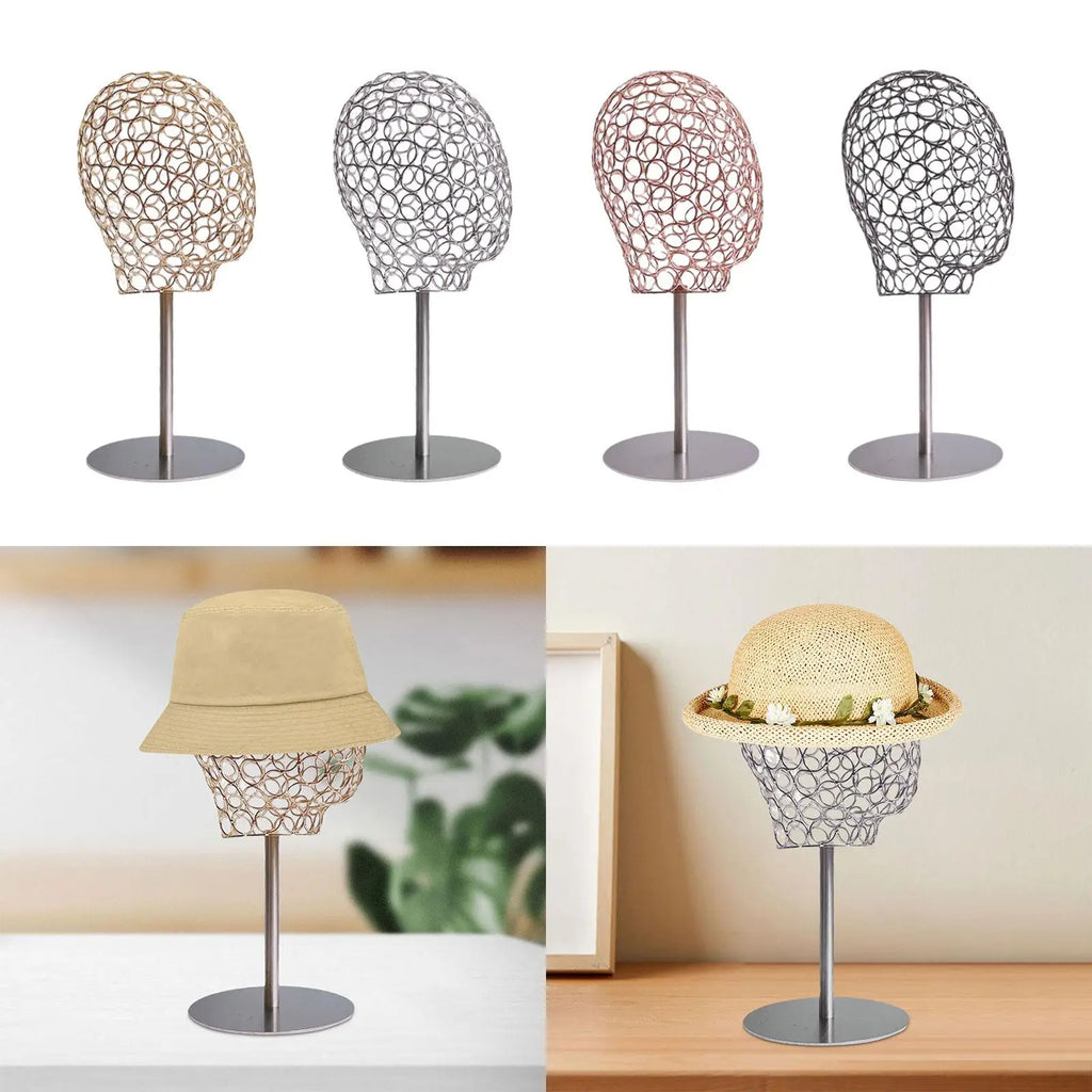 Metal Mannequin Head Wig & Hat Stand | Hollow Display Holder