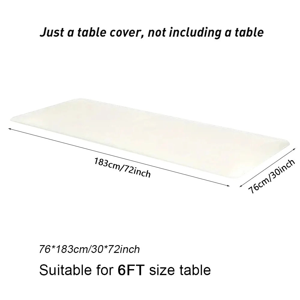 Spandex Elastic Fitted 6FT Rectangular Tablecloth | Wrinkle Free