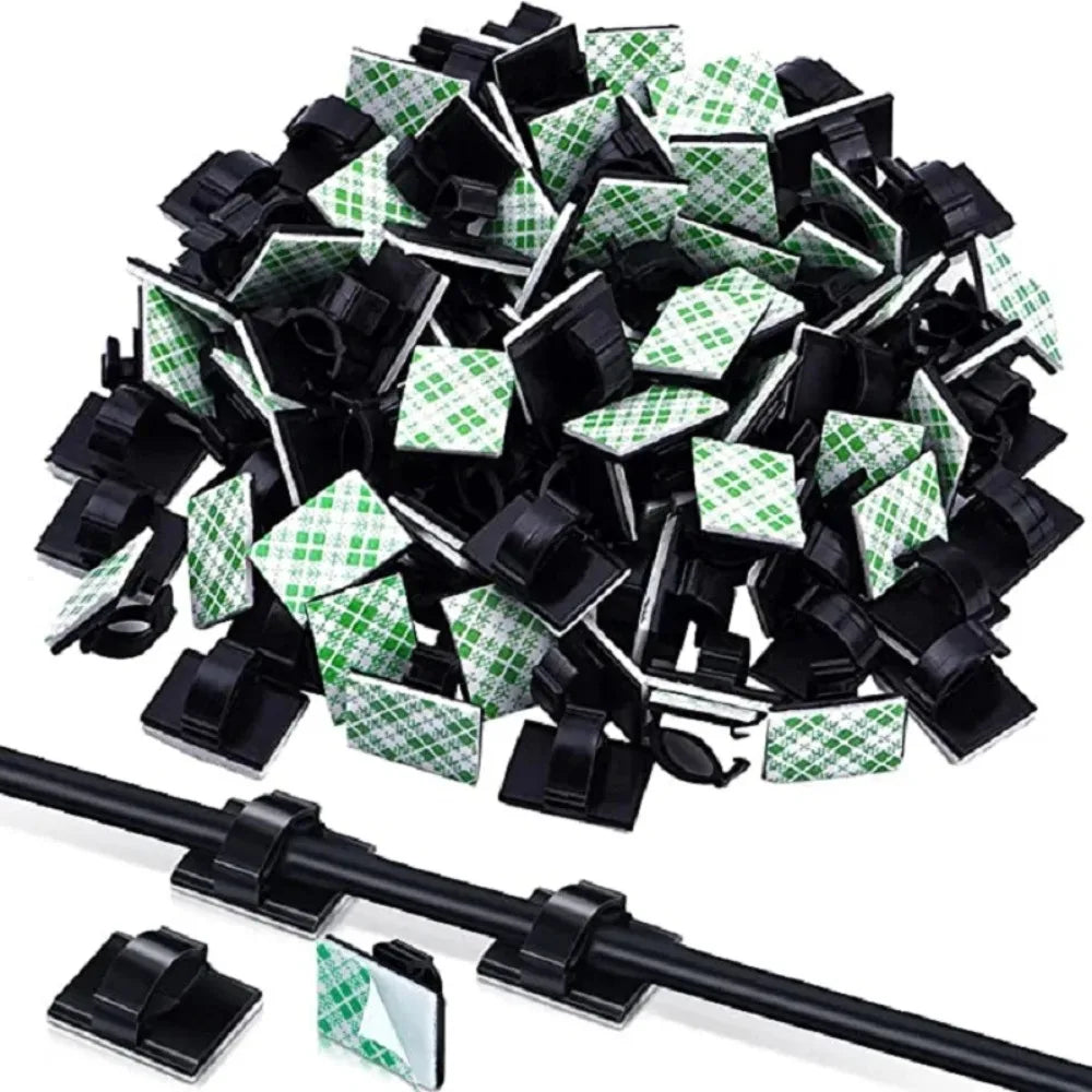 Cable Organizer Clips & Cord Holder – 30–90 Pc Wire Manager
