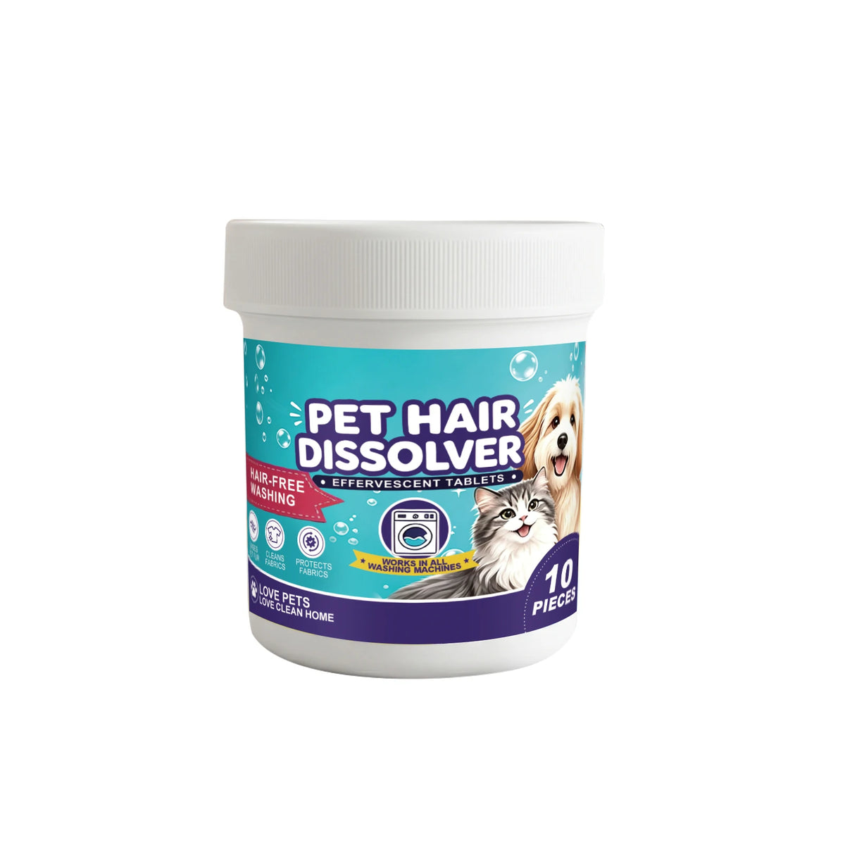 Pet Hair Removal Effervescent Tablets for Washing Machine