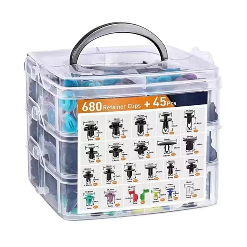 kkjoy 800Pcs Universal Car Retainer Clips & Push Pins – 16 Sizes