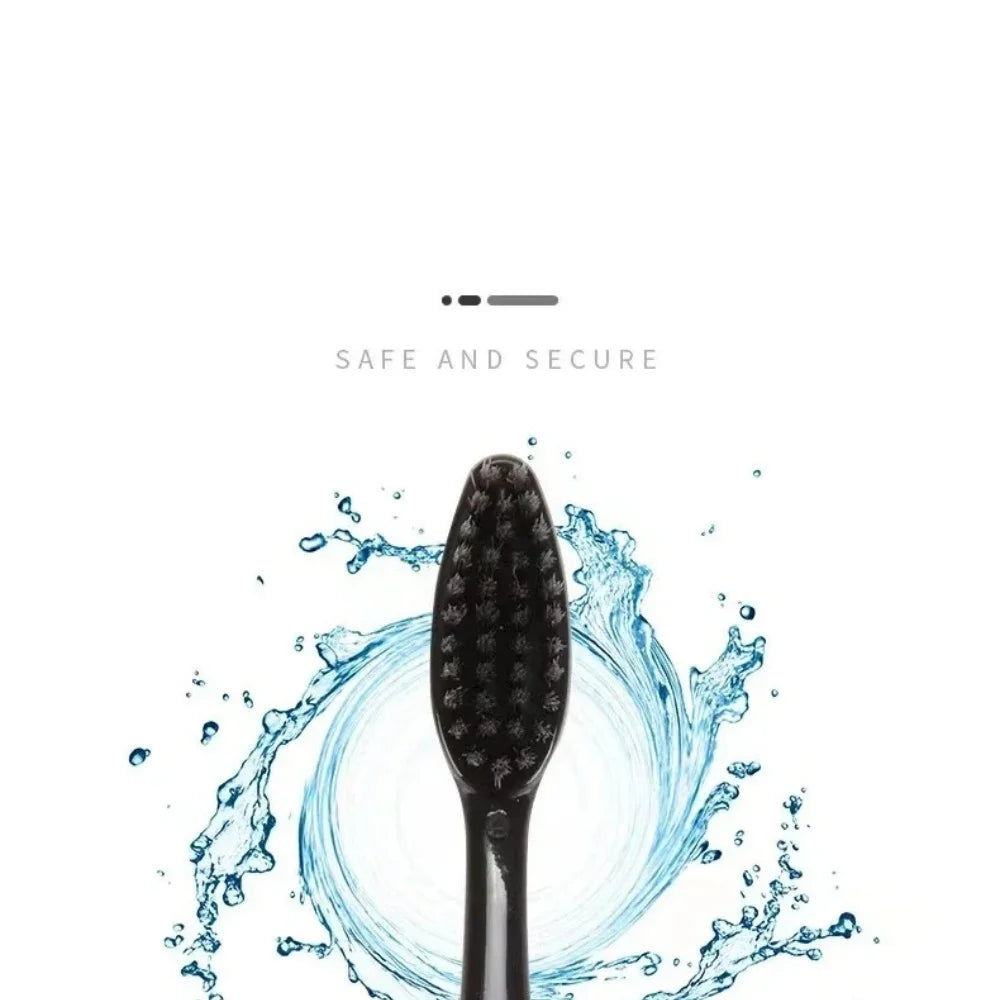 10-Pack Bamboo Charcoal Soft Bristle Toothbrush Set