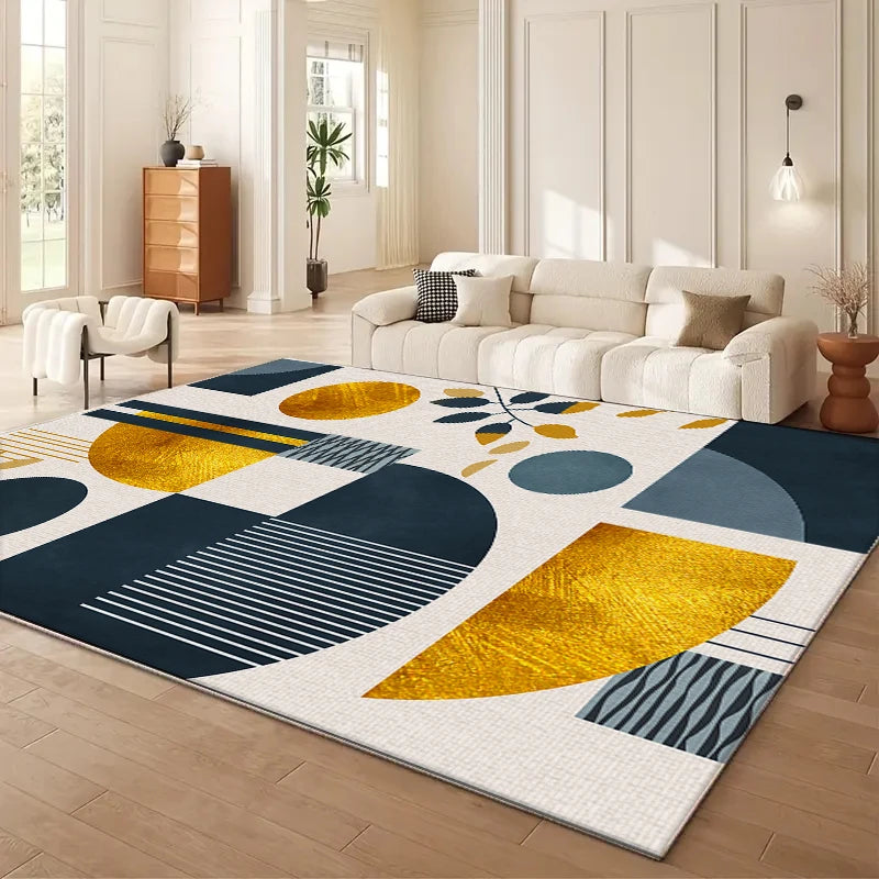 VIKAMA Modern Non-Slip Area Rug – Living Room & Bedroom