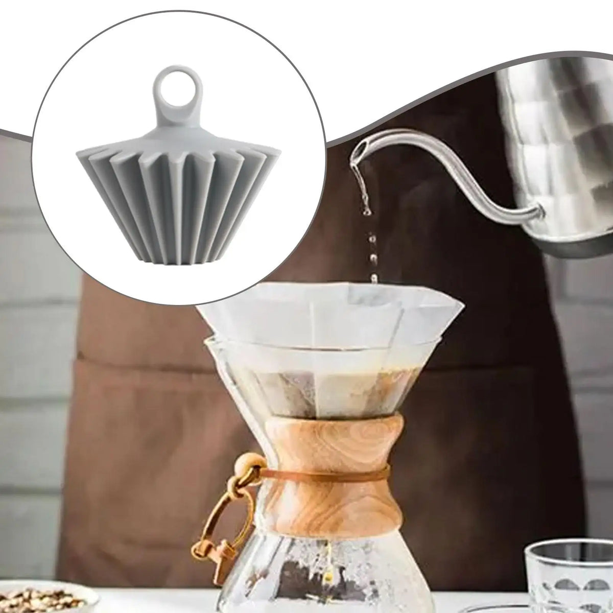 Silicone V60 Coffee Filter Retainer | Pour Over Brewing Tool