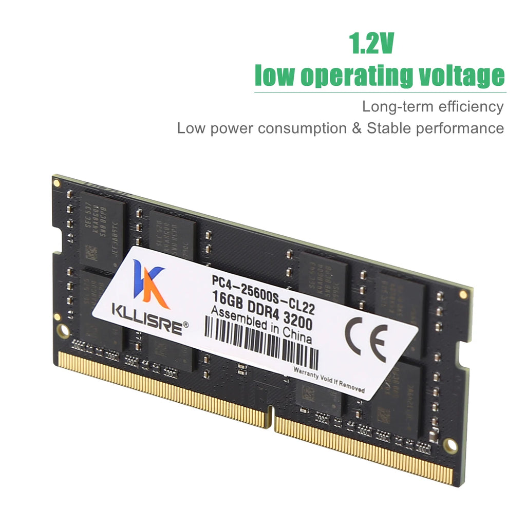 Kllisre DDR4 SODIMM 16GB 2666/3200MHz Laptop RAM Memory