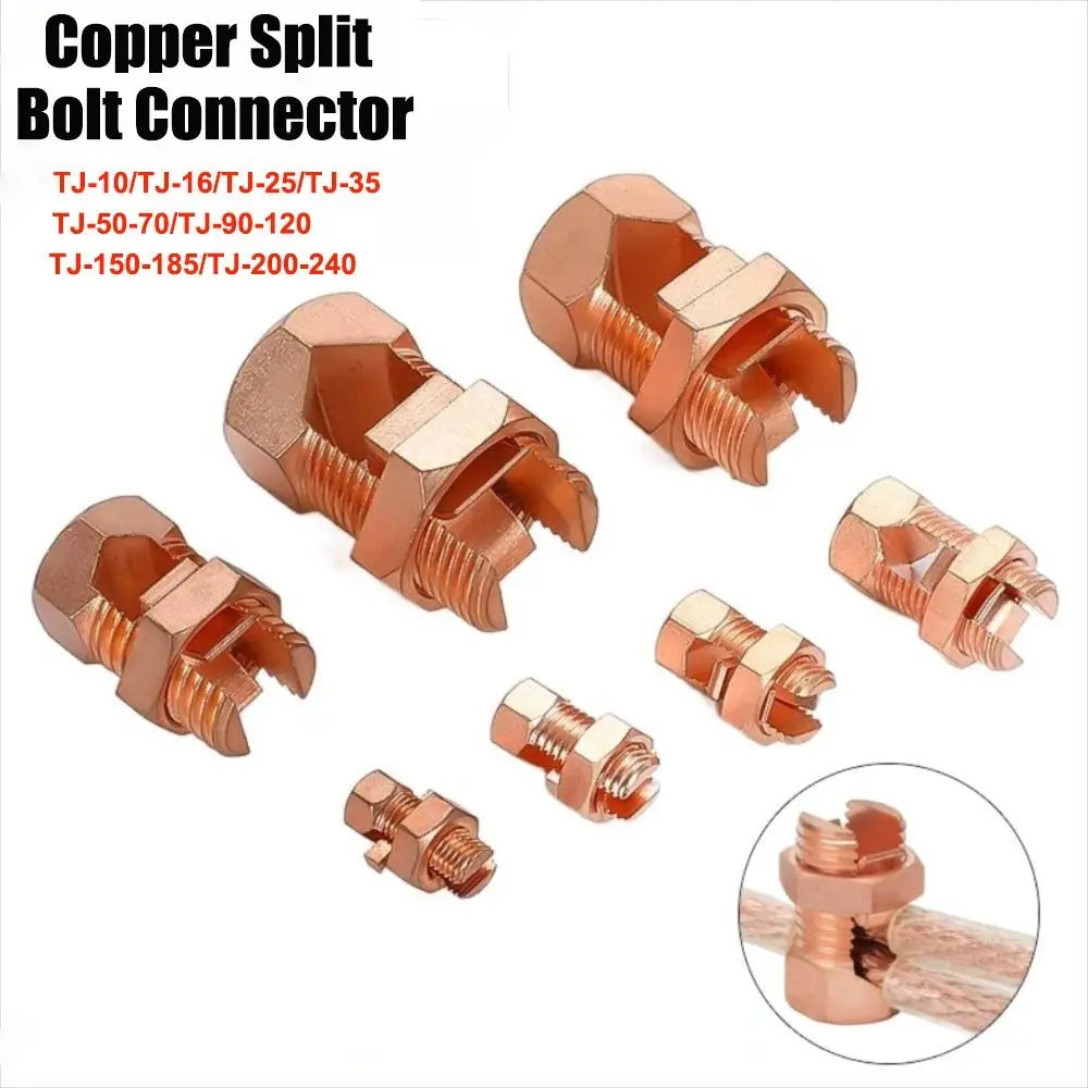 TJ Series Copper Split Bolt Connector – High-Strength Clamp