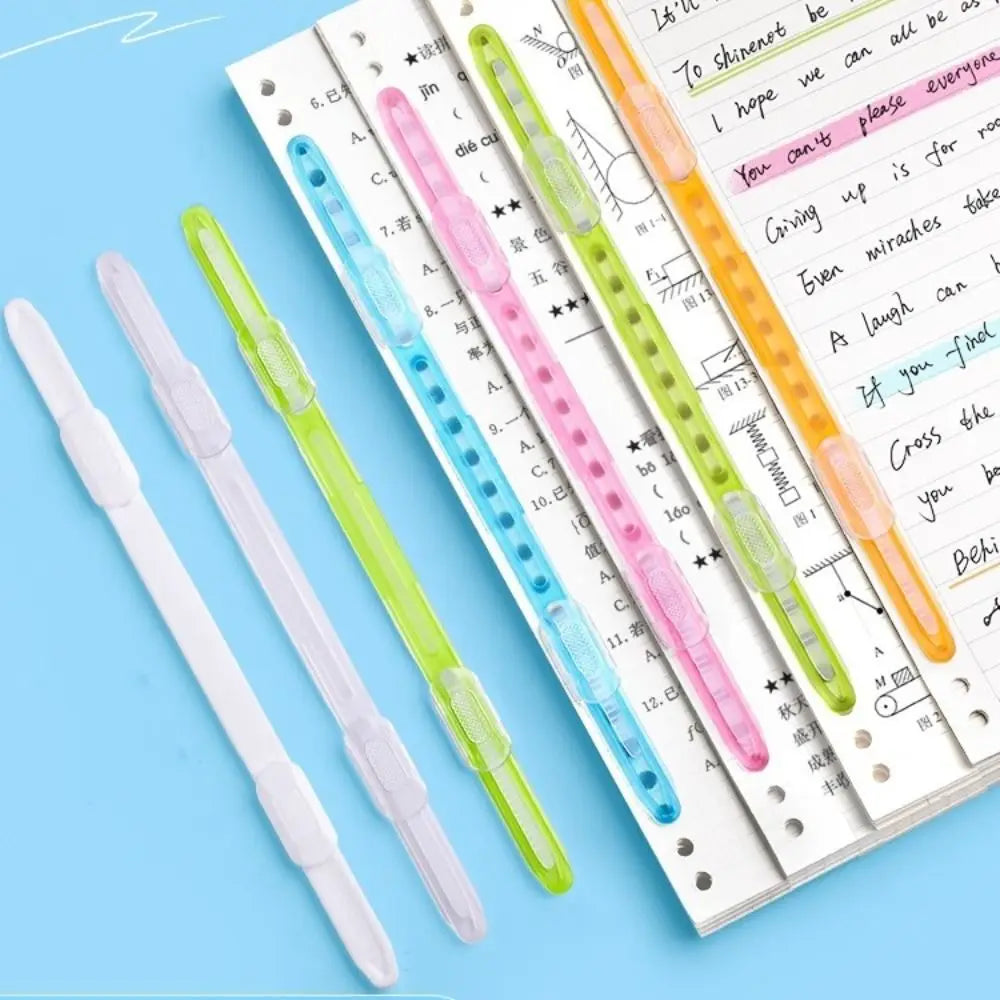 12-Pack Rainbow 2-Hole Binding Clips – A4 Loose Leaf Fasteners